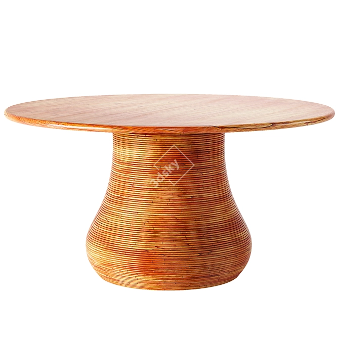 Salamina Rattan Wrapped Dining Table 3D model image 4