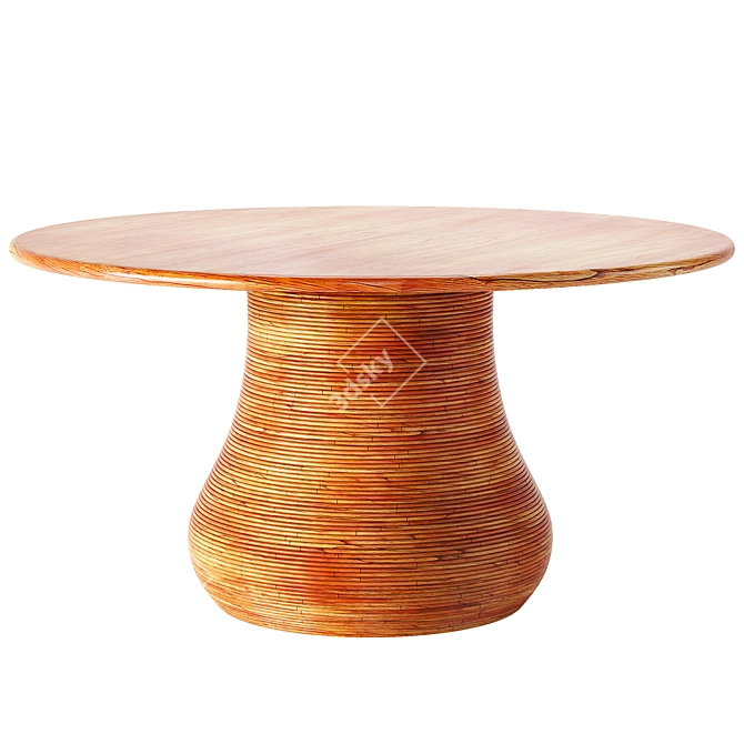 Salamina Rattan Wrapped Dining Table 3D model image 6