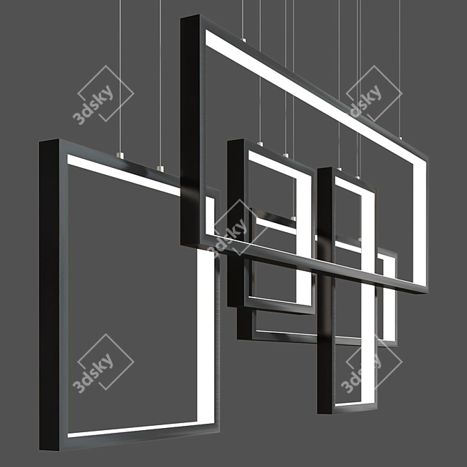 Modern LED Chandelier Lighting Fixture 3D model image 2