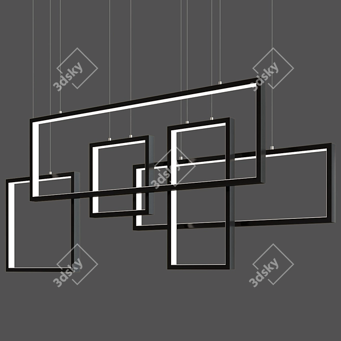 Modern LED Chandelier Lighting Fixture 3D model image 3