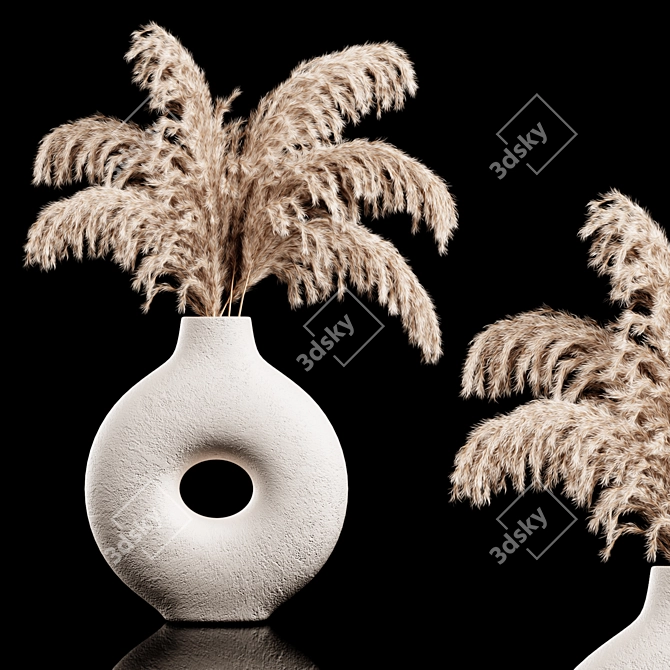 Pampas Vase Set Unique Visually 3D model image 1