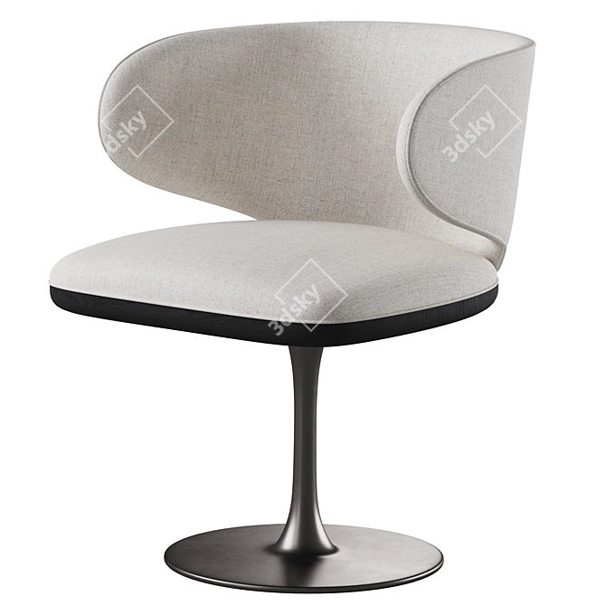 Modern Chic Petra B Chair 3D model image 1