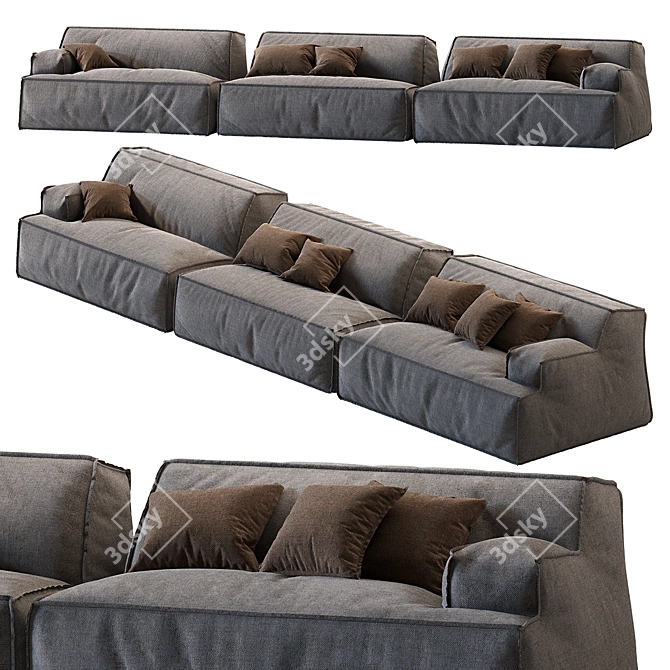 Luxury Baxter Damasco Sofa 2013 3D model image 2