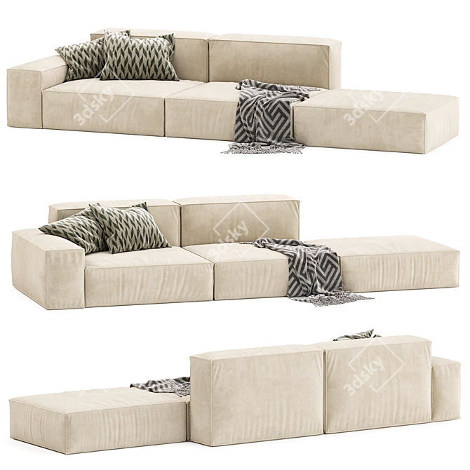 Modern Neowall Lounge Sofa Collection 3D model image 1