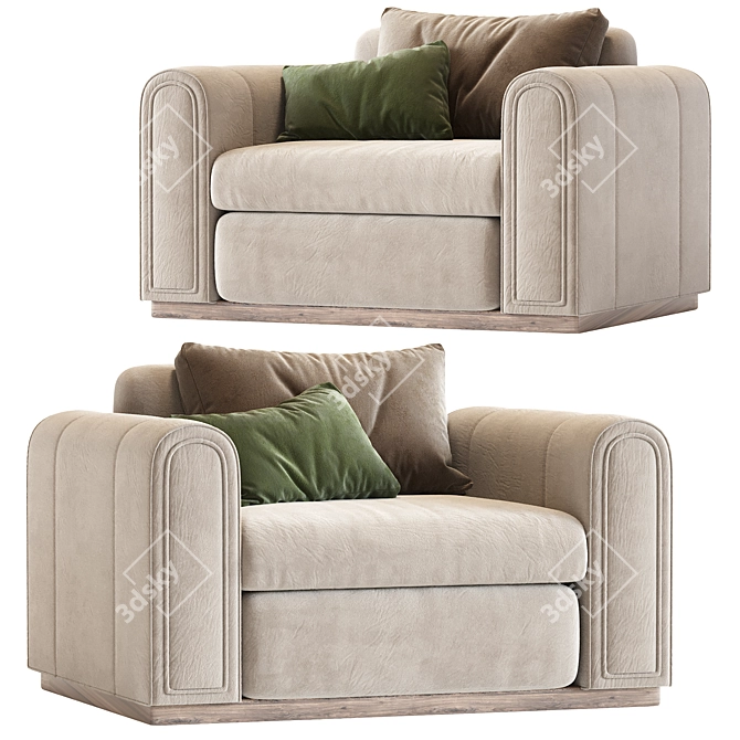 Elegant Ludovica Mascheroni Armchair 3D model image 1