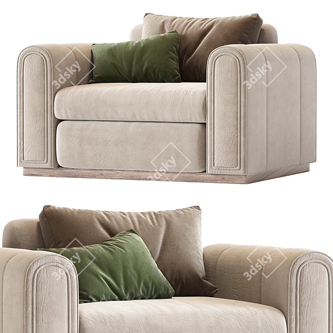 Elegant Ludovica Mascheroni Armchair 3D model image 2