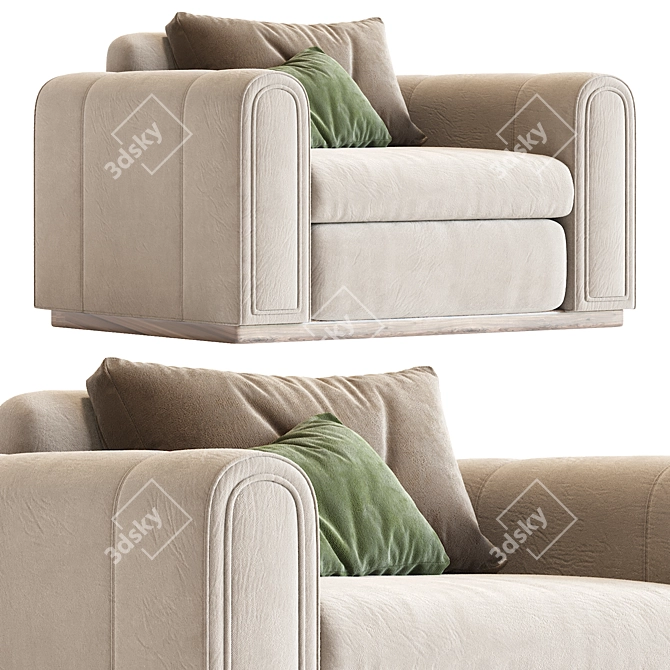 Elegant Ludovica Mascheroni Armchair 3D model image 3