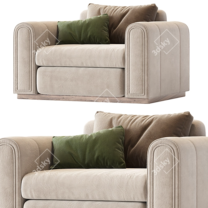 Elegant Ludovica Mascheroni Armchair 3D model image 6