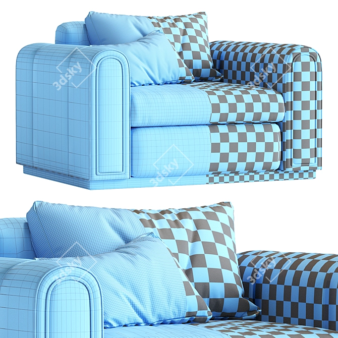 Elegant Ludovica Mascheroni Armchair 3D model image 7