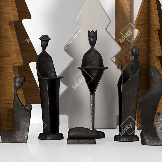 Festive Holiday Home Decor Kit 3D model image 12