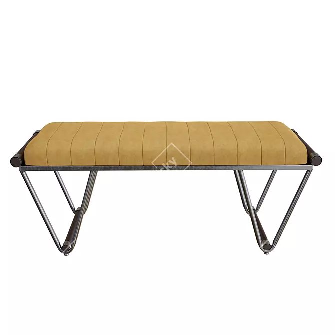 Elegant Adriana Upholstered Bench 3D model image 1