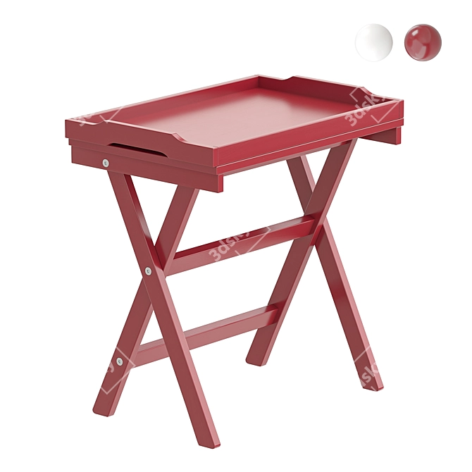 Foldable Tray Table Stand IKEA 3D model image 5