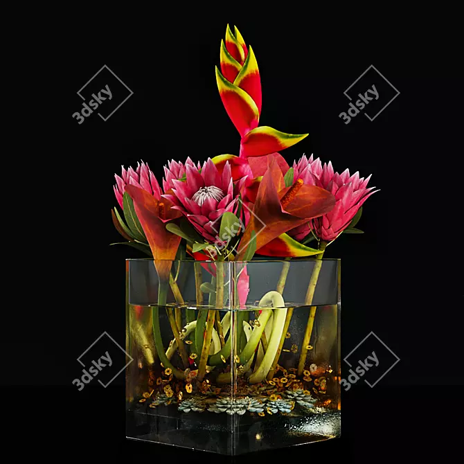 Lush Green Plant 3D Model 3D model image 2