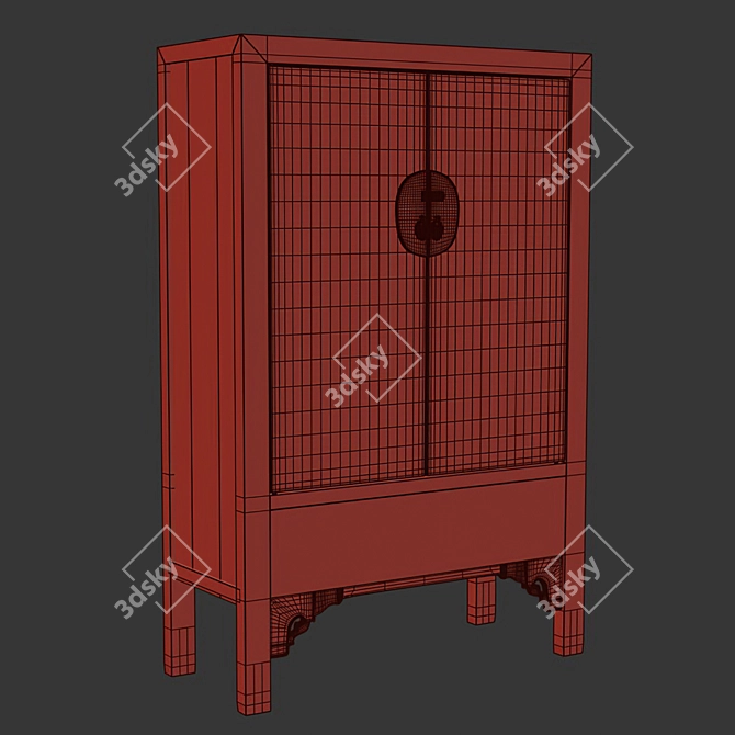 Chinese Antique Cabinet, V-Ray Rendered 3D model image 7