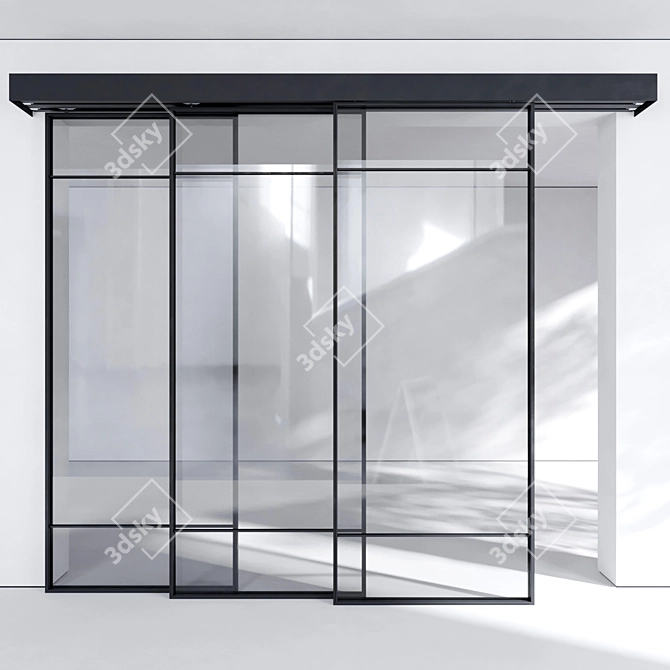 Aluminum Graphic Room Partition Kit 3D model image 1