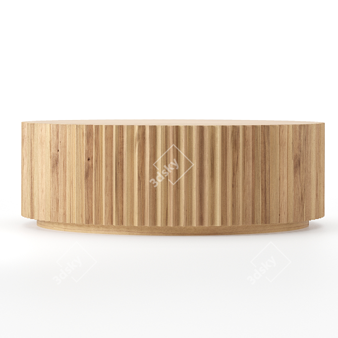 Artisanal Reclaimed Pine Coffee Table 3D model image 2