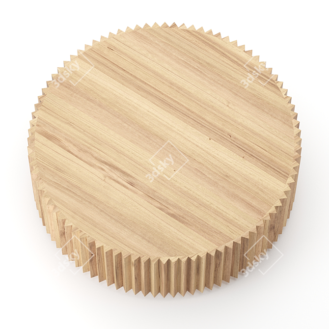 Artisanal Reclaimed Pine Coffee Table 3D model image 3