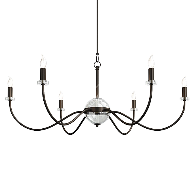 Elegant Salerio Chandelier Design 3D model image 1