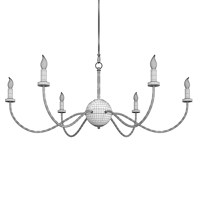 Elegant Salerio Chandelier Design 3D model image 2