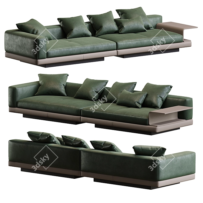 Modern Minimalist Elegant Sofa 3D model image 3