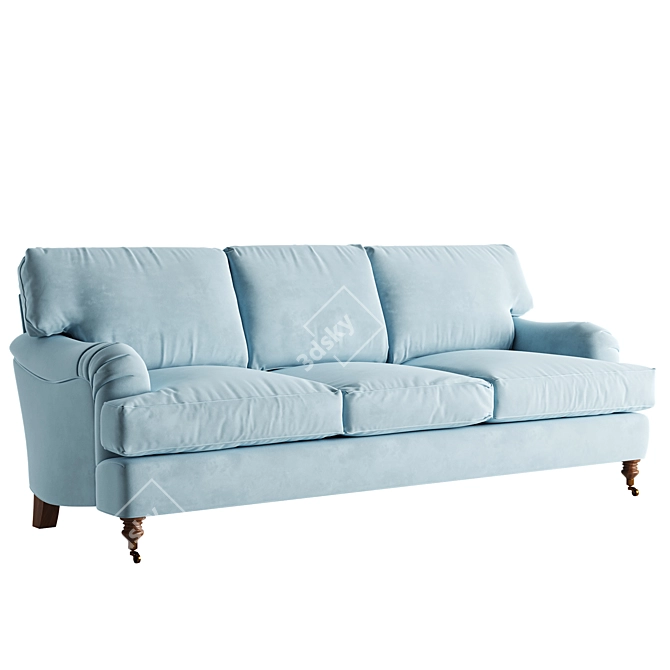  Stylish 3-Seater Sofa Model 3D model image 2