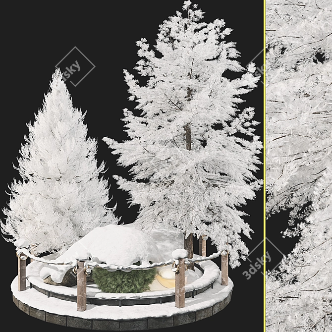 Winter Wonderland Plant Set 3D model image 1