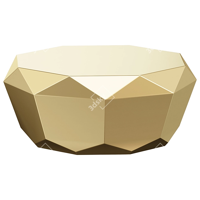 Gold Diamond Coffee Table: Modern Elegance 3D model image 1