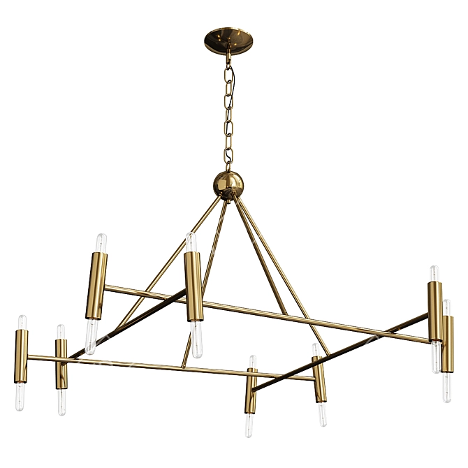 Elegant 16-Light Emily Chandelier 3D model image 1