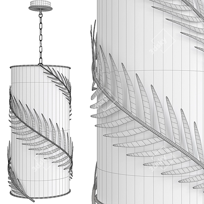 Exquisite Aviva Stanoff Palm Pendant 3D model image 2