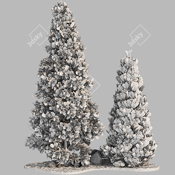 Premium Pine Tree 3D Model 3D model image 4