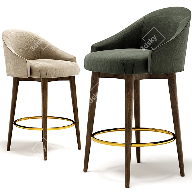 Chic & Elegant Marilyn Stool 3D model image 2