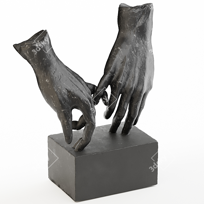 Contemporary Hand Sculpture Decor Piece 3D model image 3