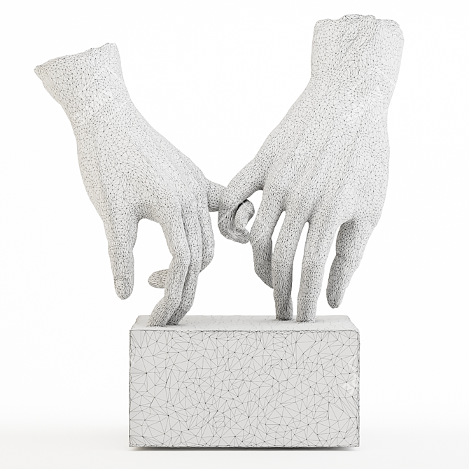 Contemporary Hand Sculpture Decor Piece 3D model image 4