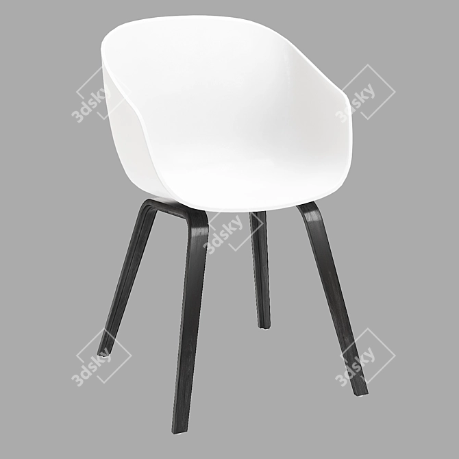 Modern Moon Elliptical Dining Set 3D model image 3