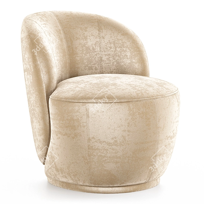 Celebrity Armchair 3D Model 3D model image 1