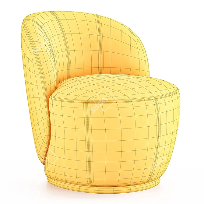 Celebrity Armchair 3D Model 3D model image 2