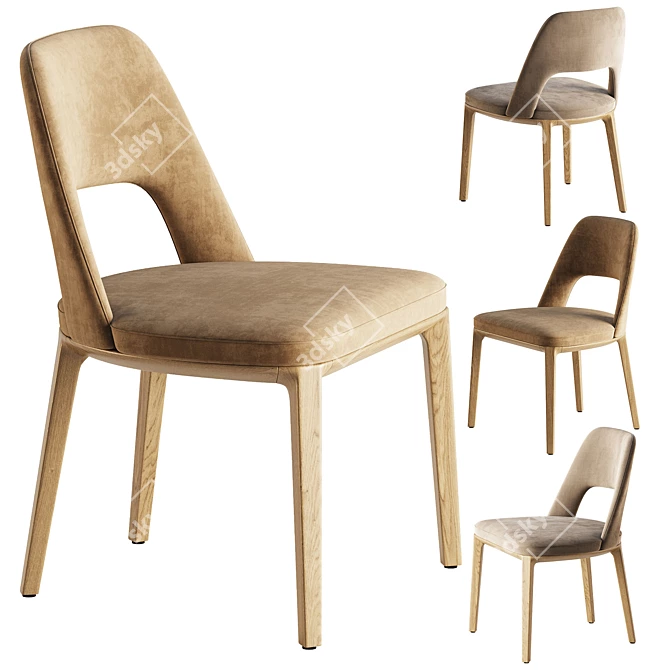 Elegant SOPHIE LITE Chair Poliform 3D model image 1