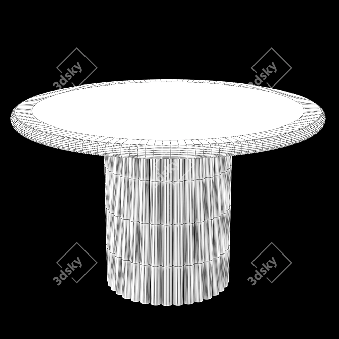 Scalloped Jewel Dining Table 3D model image 4