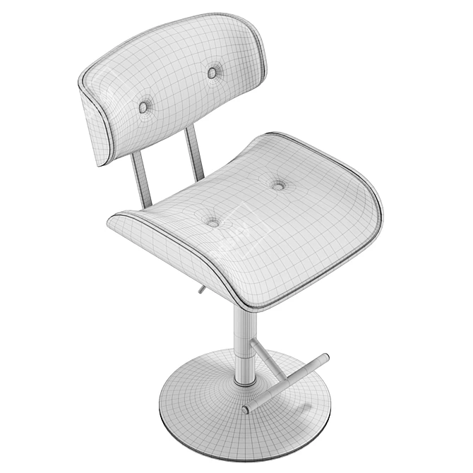 Sienna Faux Leather Stool 3D 3D model image 6