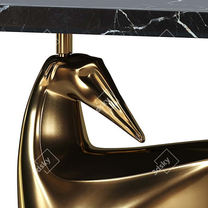 Marble Top Greyhound Console 3D model image 10