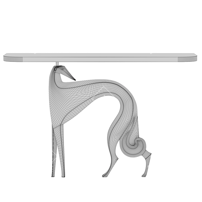 Marble Top Greyhound Console 3D model image 11