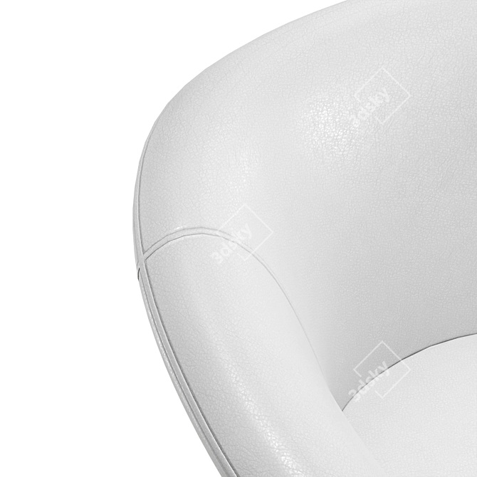 Swivel Minimalist Barrel Chair 3D model image 3