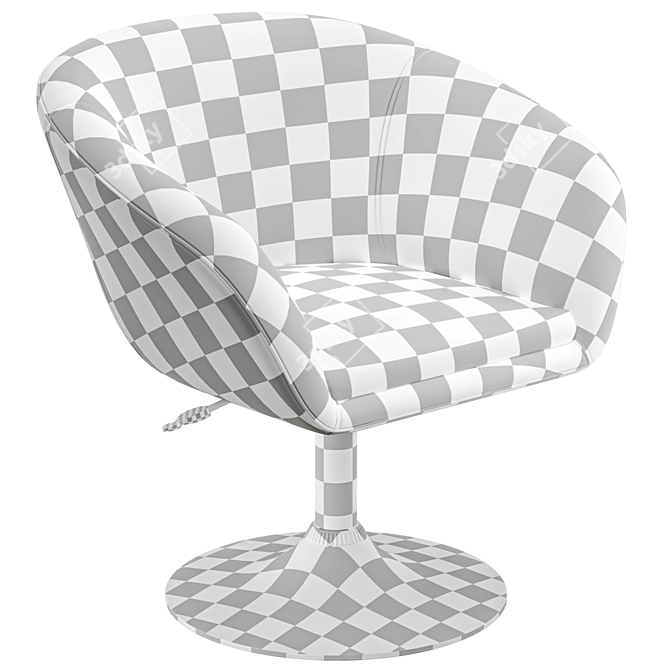 Swivel Minimalist Barrel Chair 3D model image 4