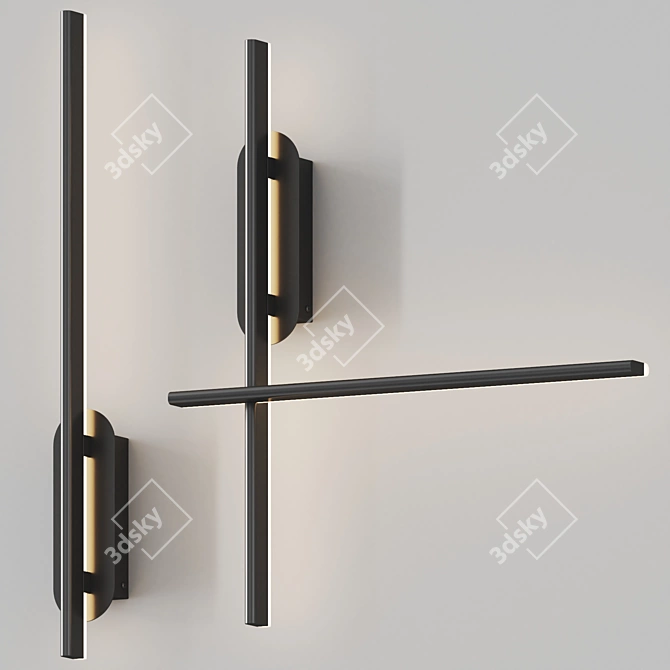 Minimalist LED Taranto Wall Lamp 3D model image 1