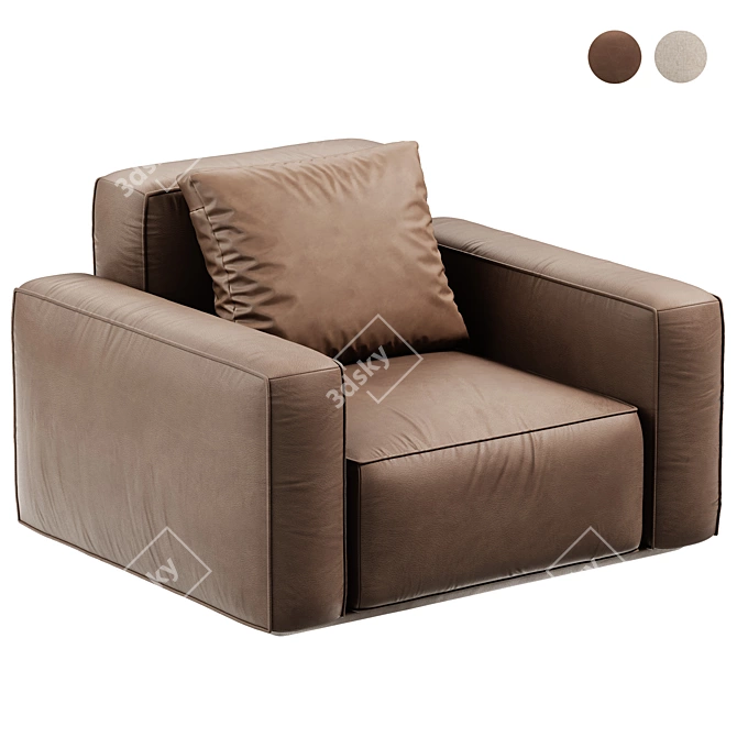 Modern Arflex Armchair Design 3D model image 1