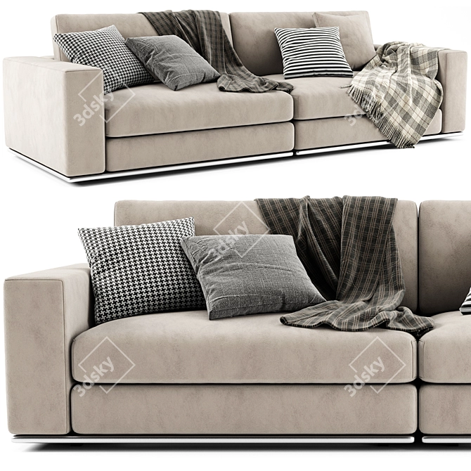 Contemporary Minotti Hamilton Sofa Set 3D model image 1