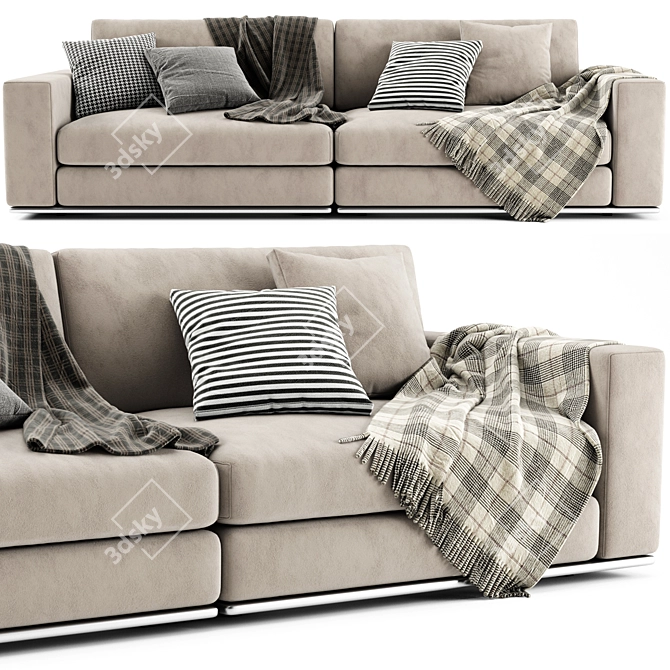 Contemporary Minotti Hamilton Sofa Set 3D model image 2