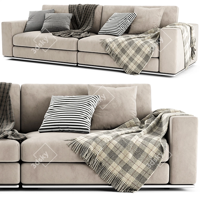 Contemporary Minotti Hamilton Sofa Set 3D model image 3