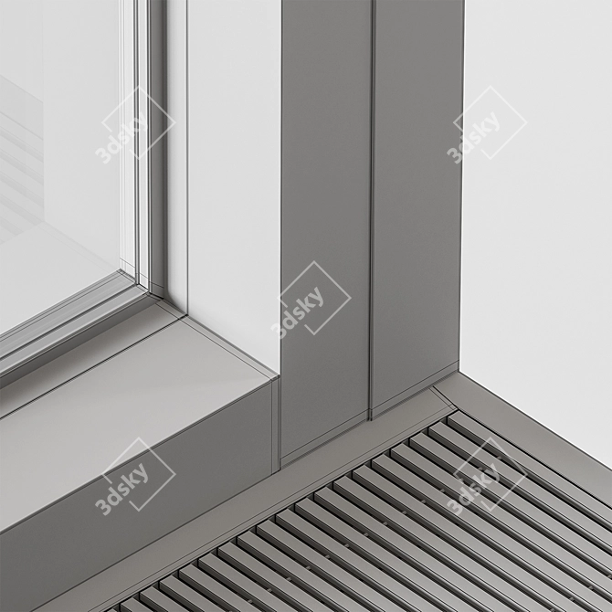 Small White Frame Windows 18 3D model image 4