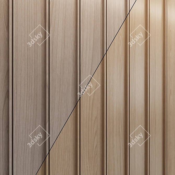 Wood Veneer Wall Panels 3D model image 2